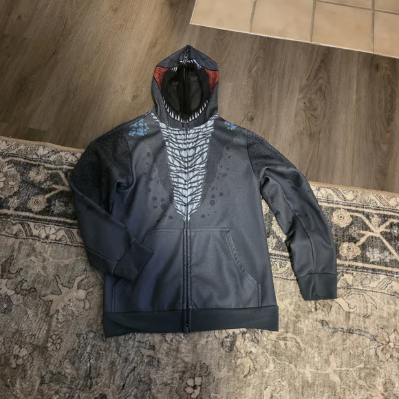 Jurrassic World Kids' Black and Blue Dinosaur Hoodie - Picture 4 of 6